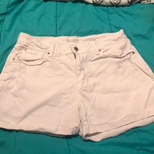 White High-Rise Shorts